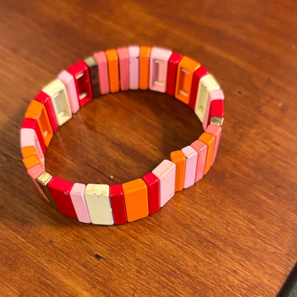 Colorful Metal Tile Bracelet